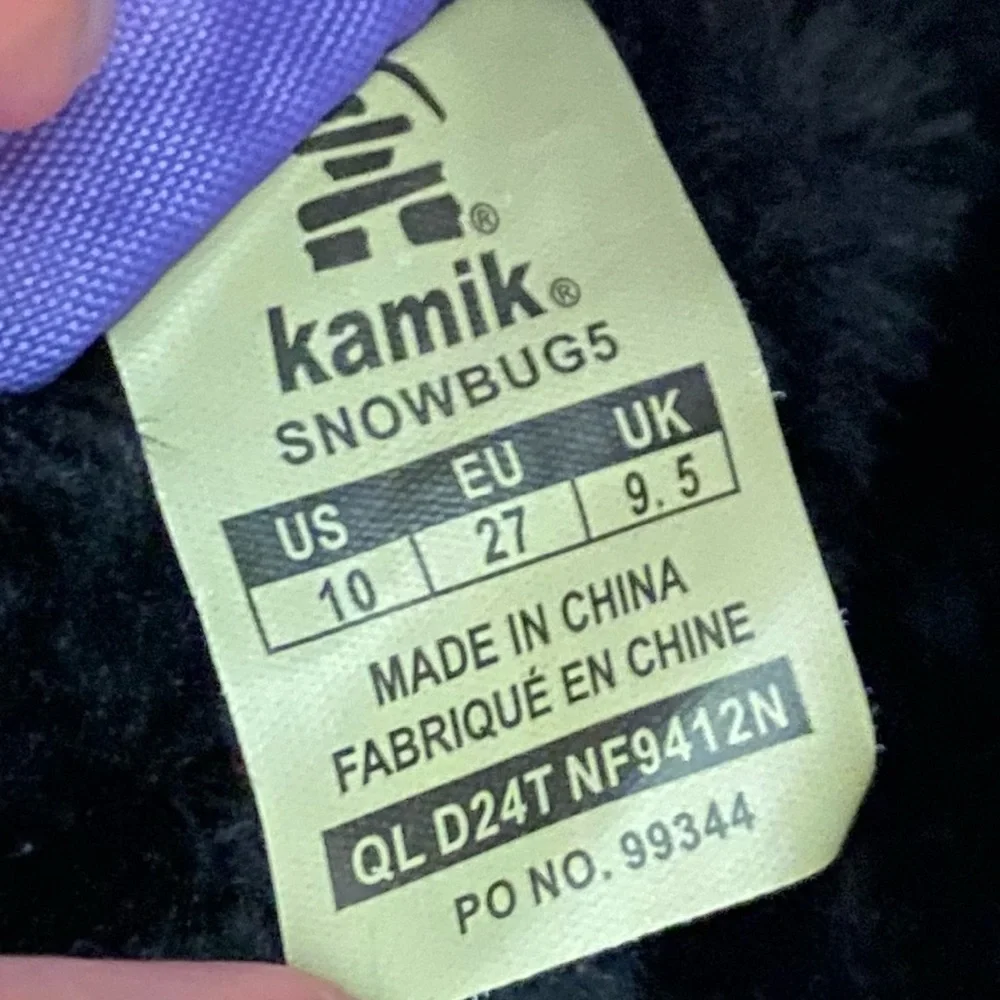 Like New 🆕 Kamik Snowbug 5 Winter ❄️ boots (Snow boots) Size 10 Toddler Purple